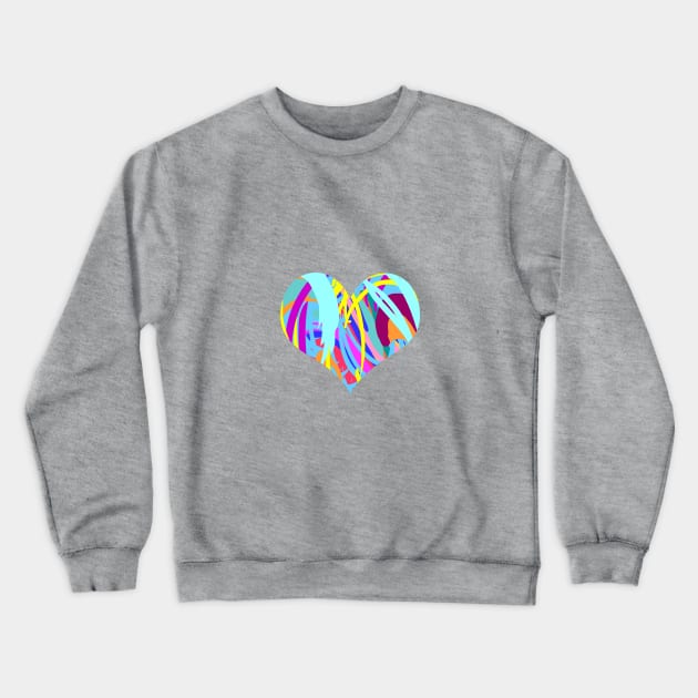 Colorful heart Crewneck Sweatshirt by Slownessi